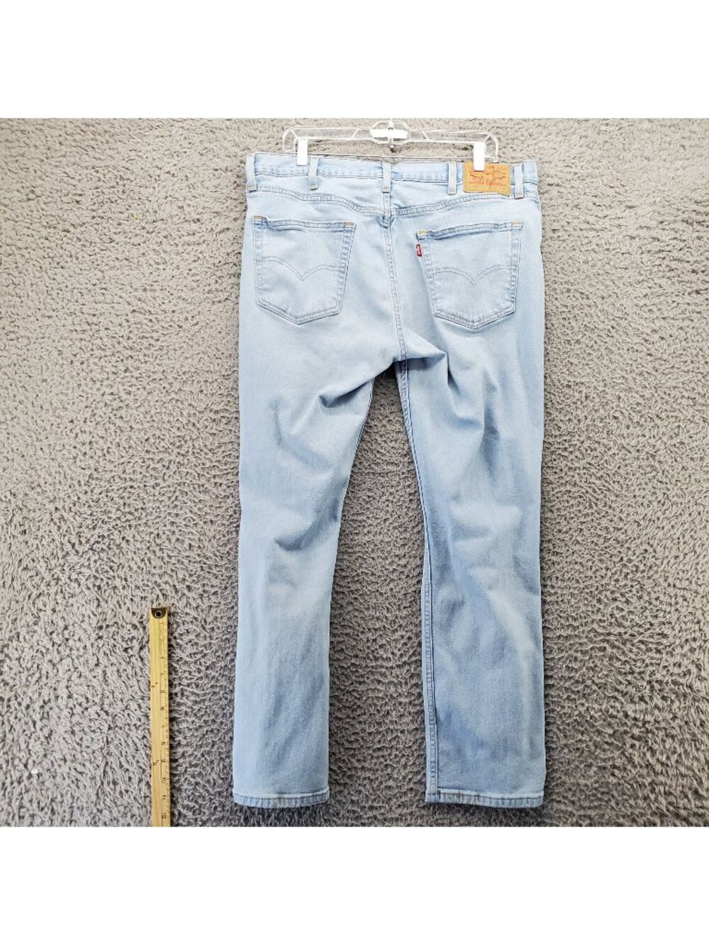 Levis Jeans Mens 38x30 Light Blue 511 Slim Fit Distressed Knees *Read*